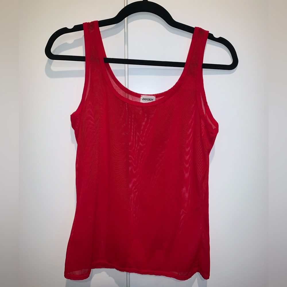 Danskin Red Mesh Tank
